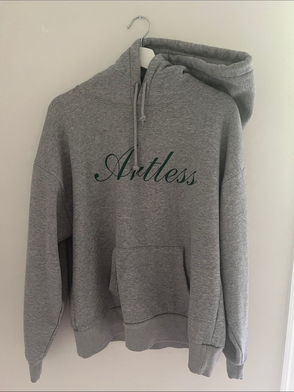 Artless Women's Gray Script Logo Hoodie